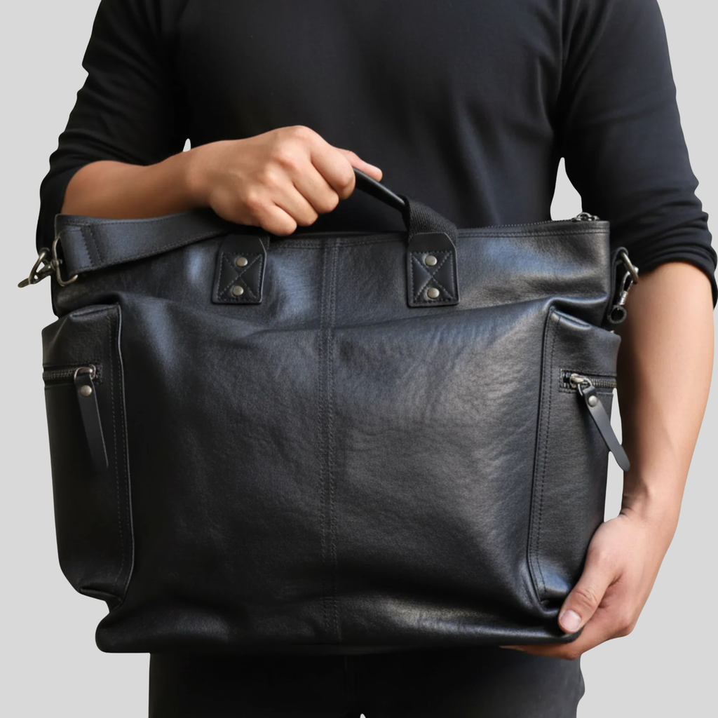 Velmoro Genuine Leather Tote Bag – Professional Business & Work Carryall