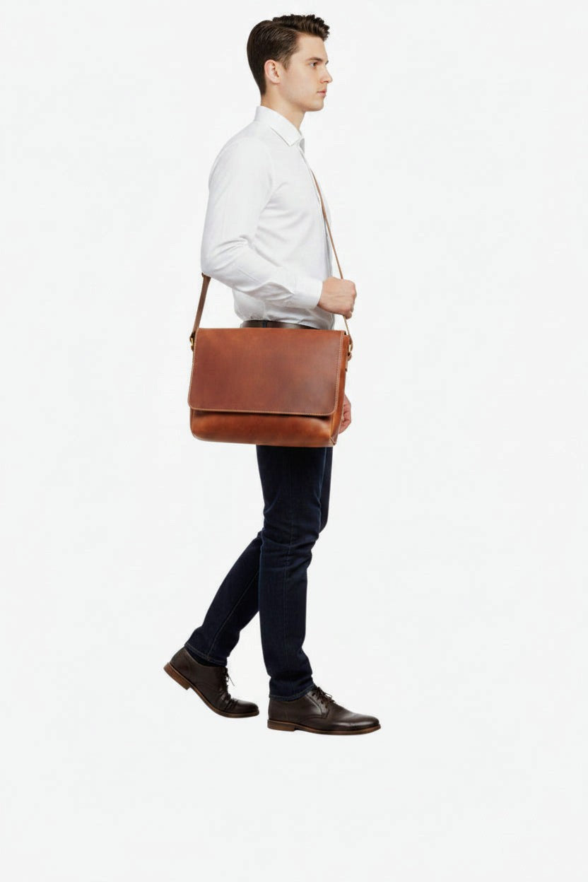 Buy the Premium Messenger Bag & Get the Leather Key Case FREE