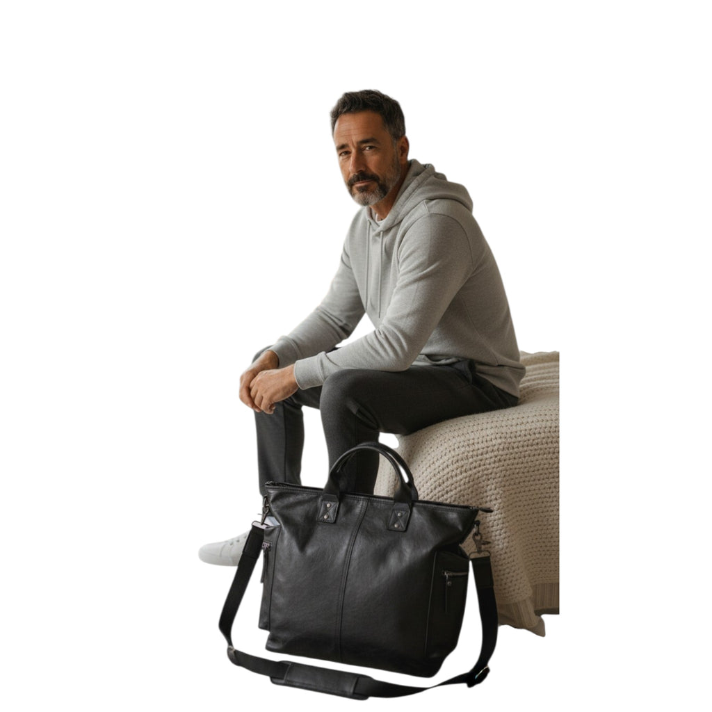 Velmoro Genuine Leather Tote Bag – Professional Business & Work Carryall