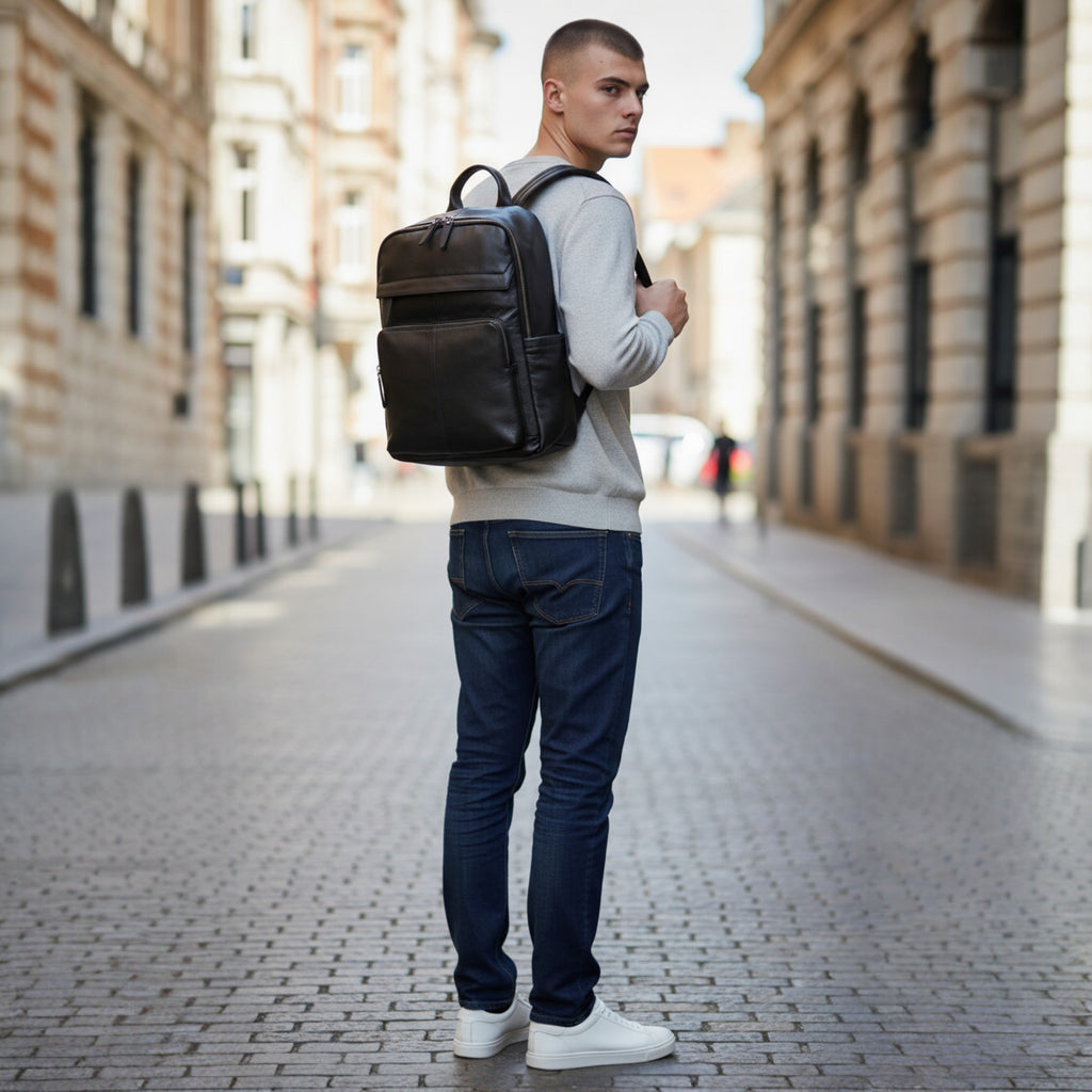 Velmoro Genuine Leather Laptop Backpack