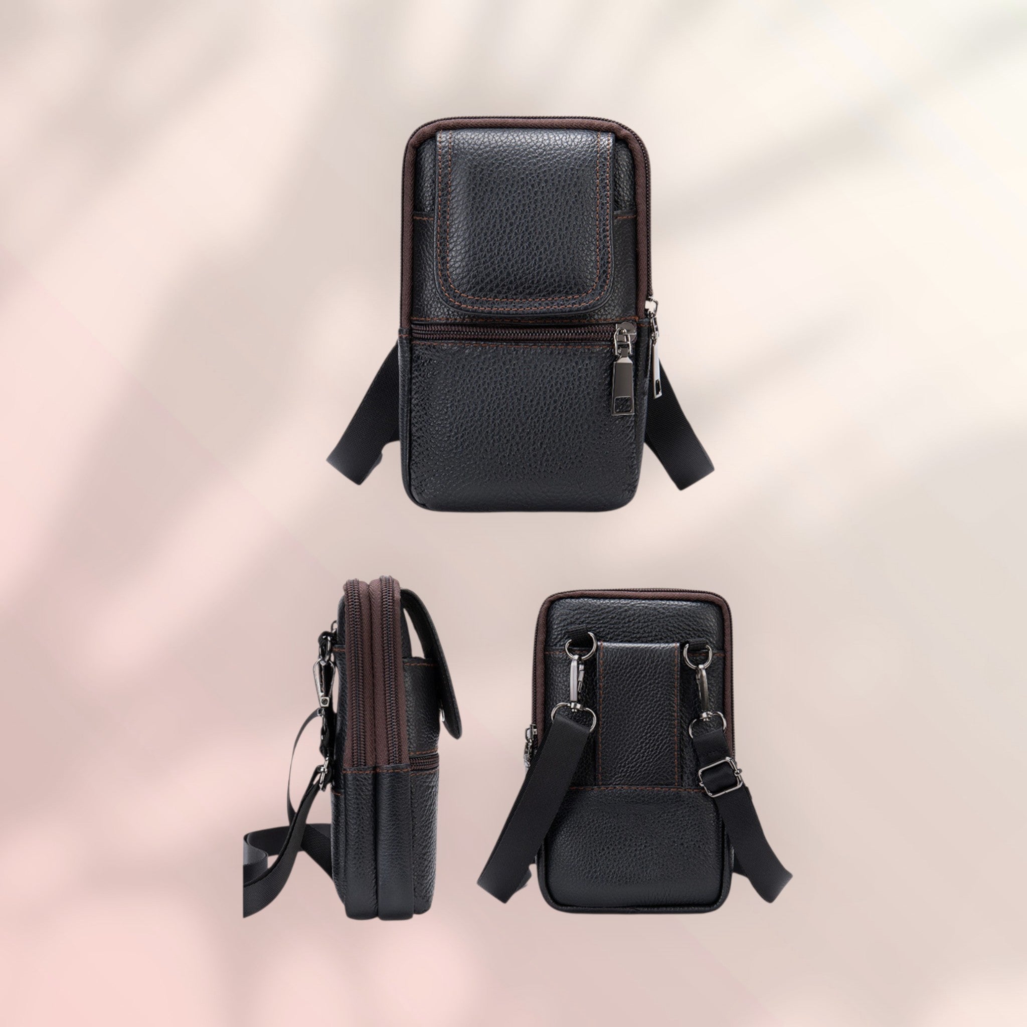 Velmoro Compact Leather Shoulder Bag
