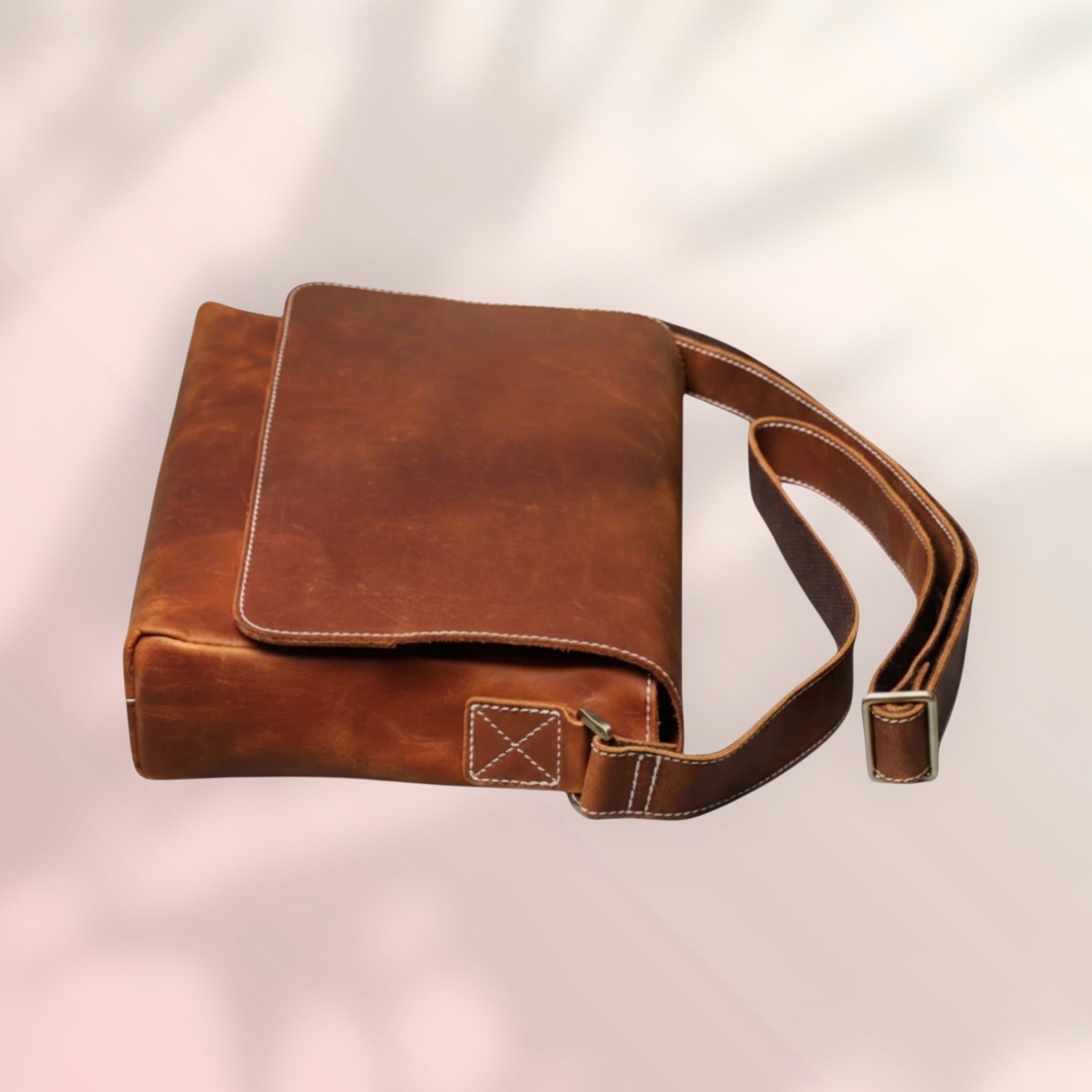 Velmoro Premium Full Grain Leather Messenger Bag – Professional Elegance