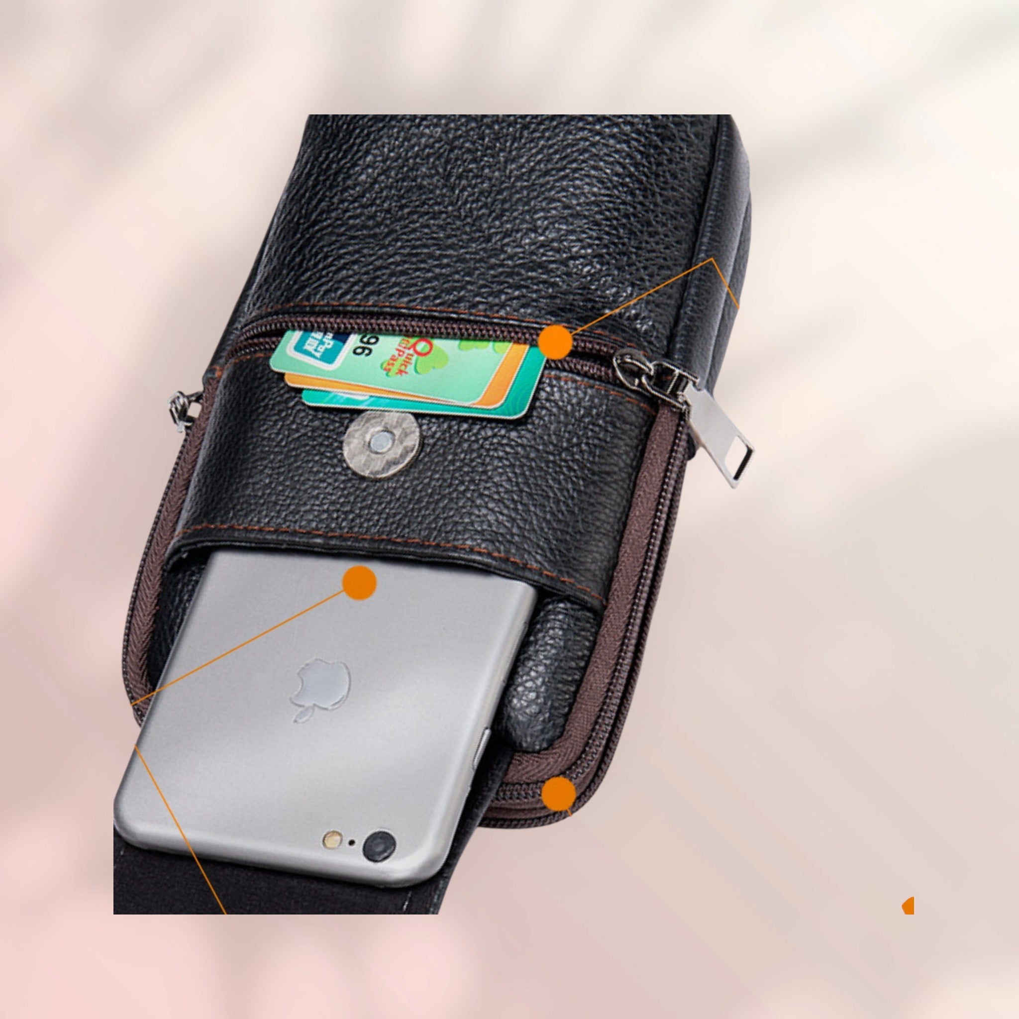 Velmoro Compact Leather Shoulder Bag
