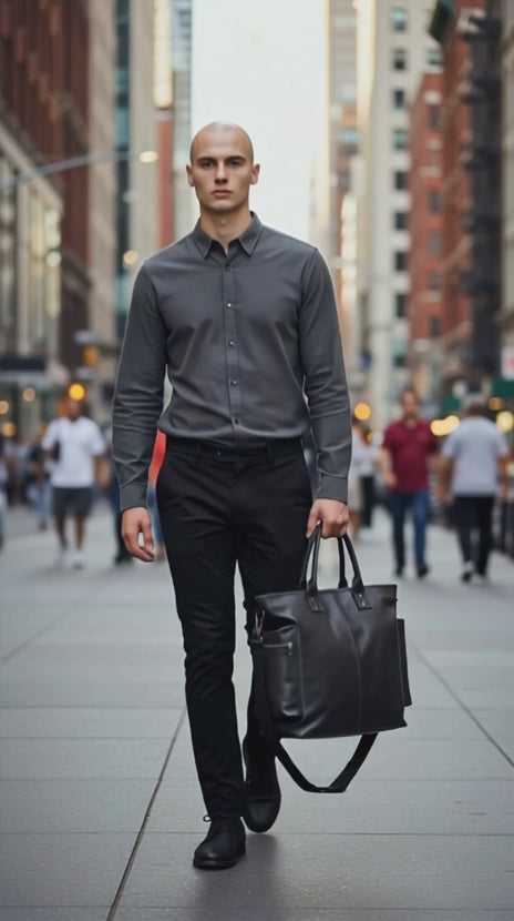 Genuine Leather Tote Bag – Elegant Office & Travel Purse