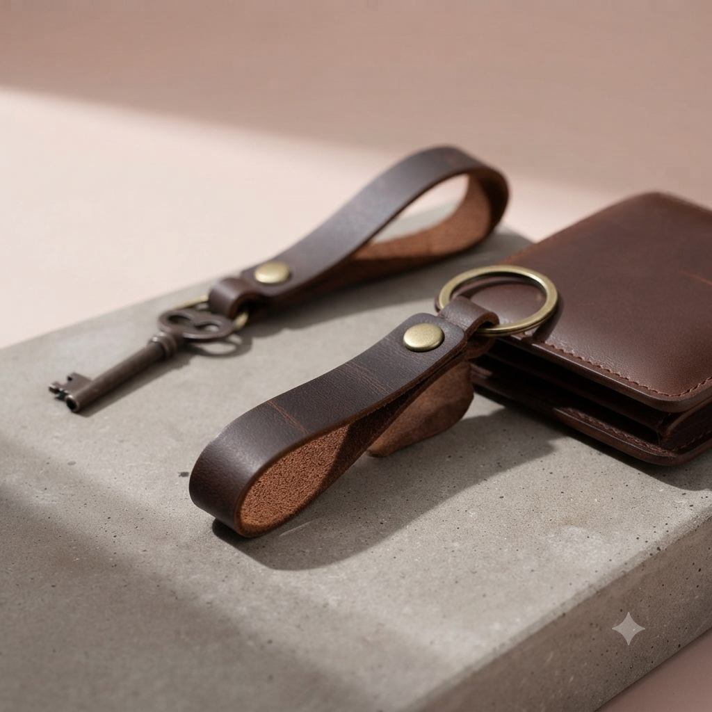 Personalized Leather Keychain