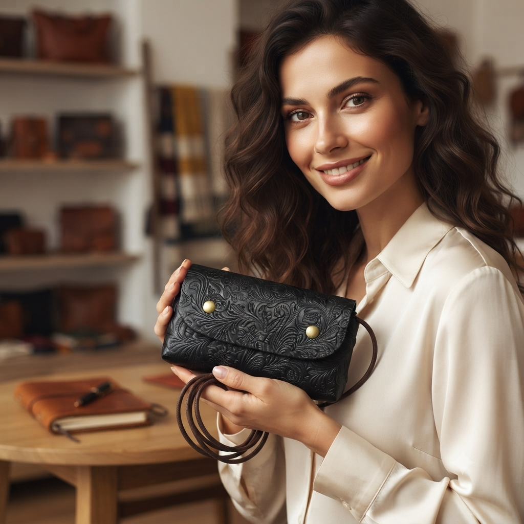 Full Grain Leather Phone Pouch