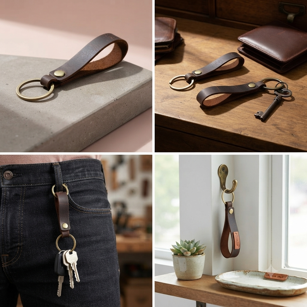 Personalized Leather Keychain