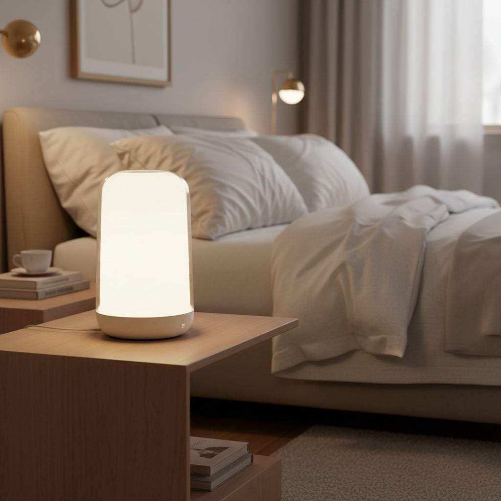 Custom Wooden Table Lamp with Tray