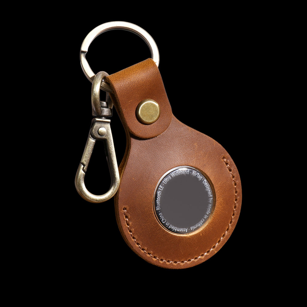 Leather AirTag Keychain