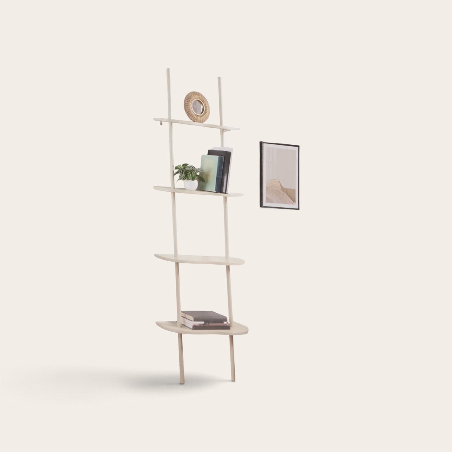 Ladder Shelf  FSC Wood . 57x26x174 cm