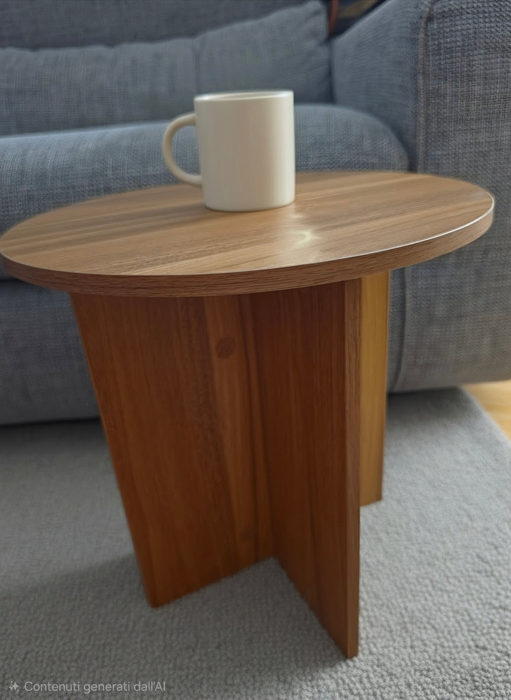 Modern Round Wooden Side Table 37.5 x 37.5 x 39 cm