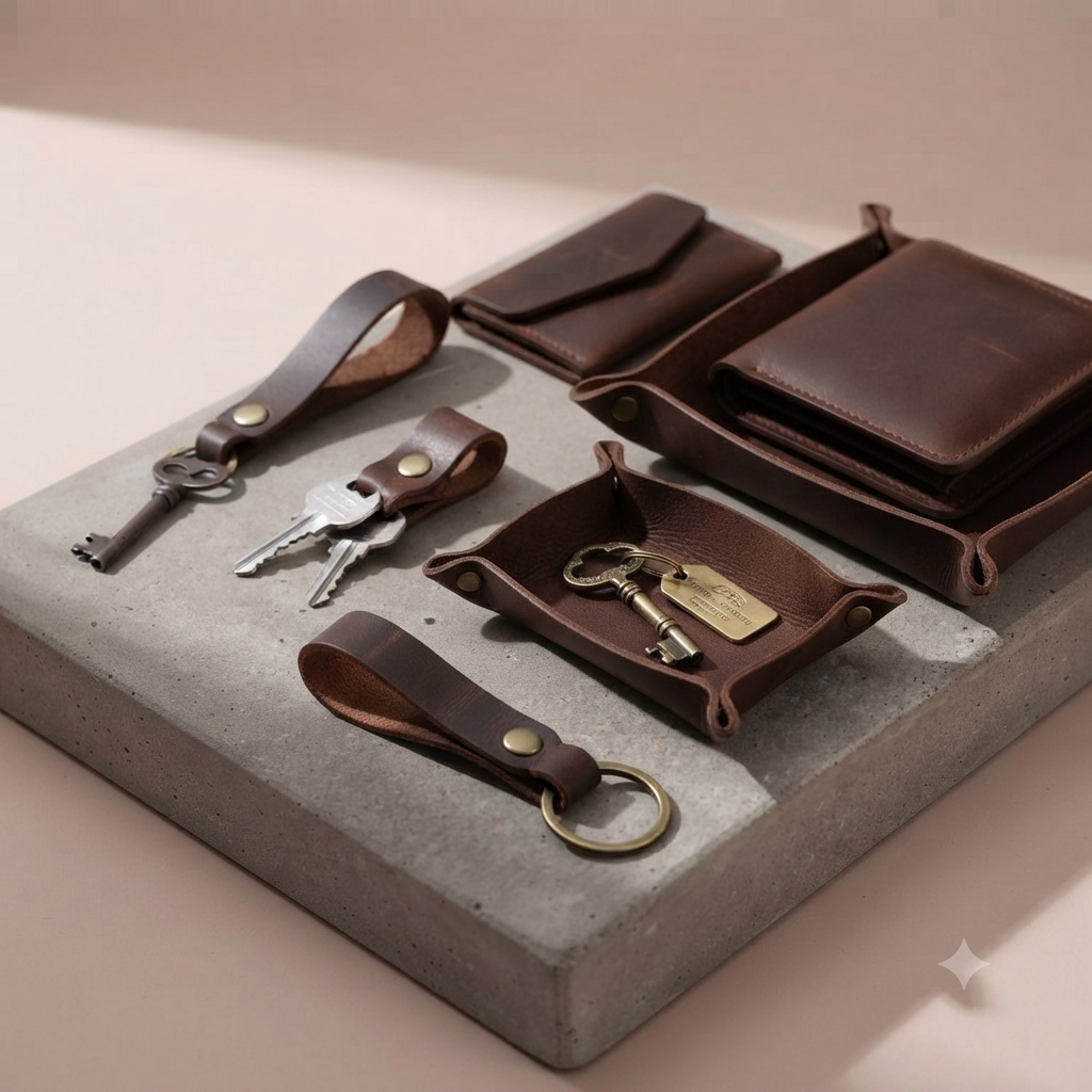 Personalized Leather Keychain