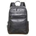 Premium Black Leather Backpack - Large Travel & Business Bag