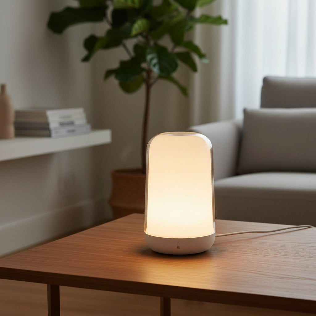 Custom Wooden Table Lamp with Tray