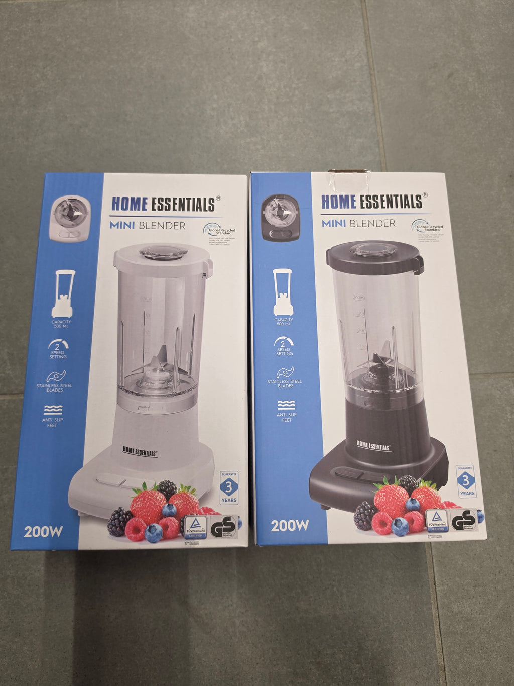 Home Essentials Mini Blender 200W – 500ml Personal Smoothie Maker, 2-Speed Portable Kitchen Blender with Stainless Steel Blades