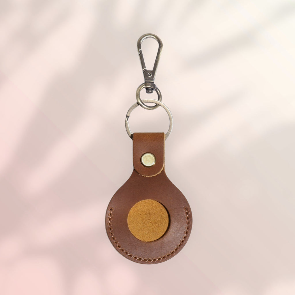 Leather AirTag Keychain