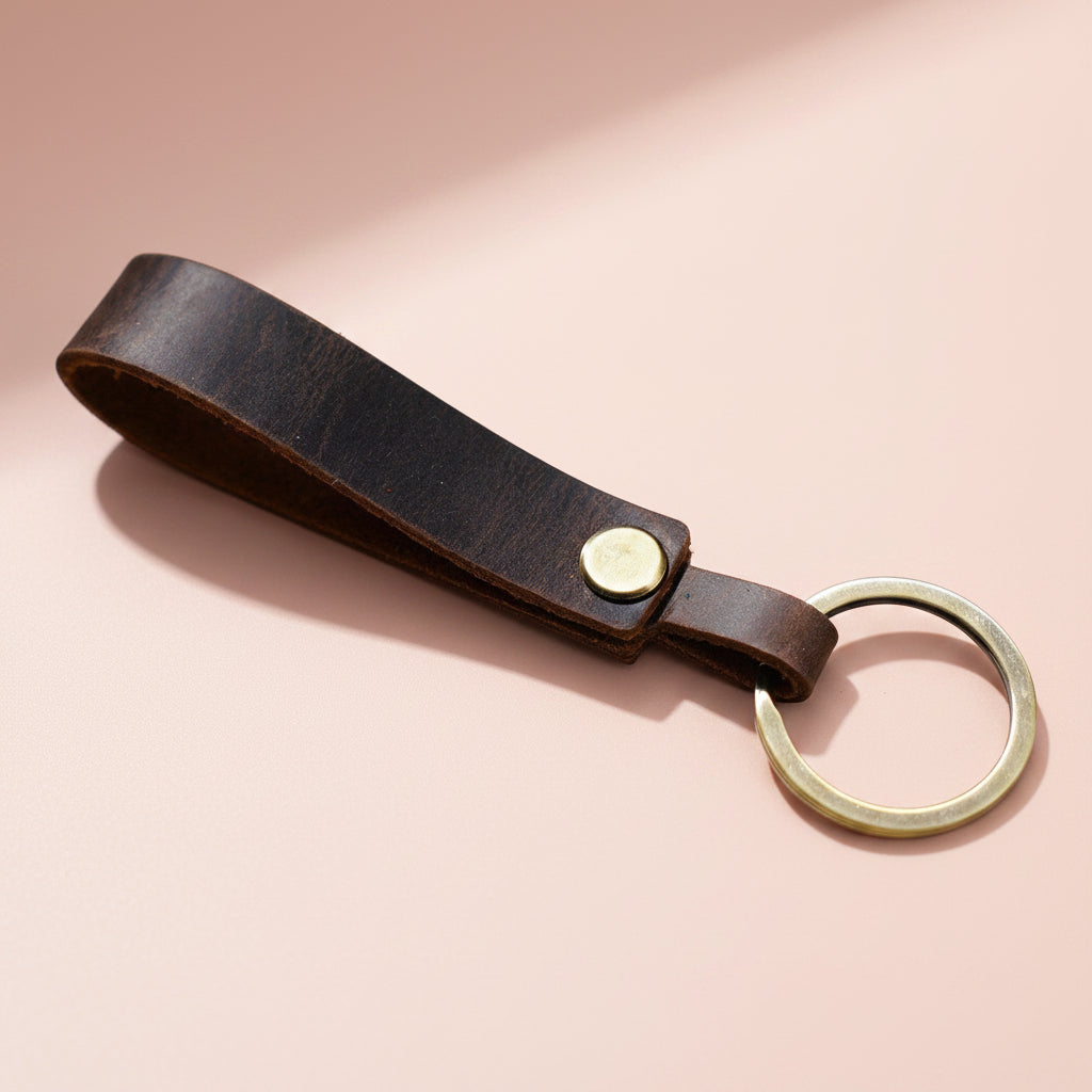 Personalized Leather Keychain