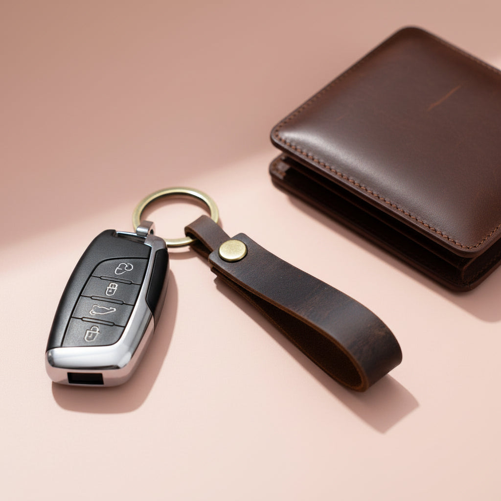 Personalized Leather Keychain