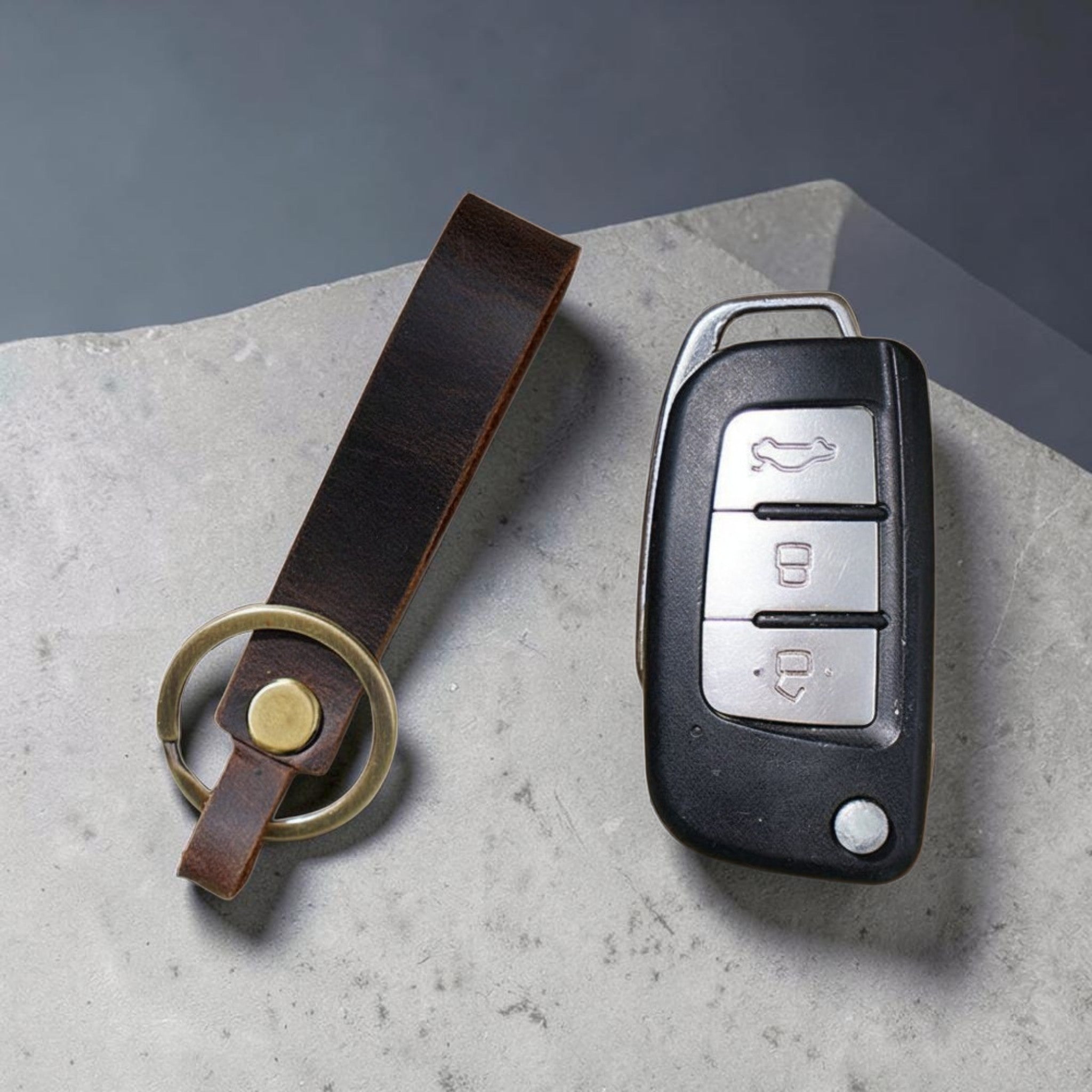Personalized Leather Keychain