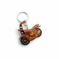 3D Leather Motorcycle Keychain