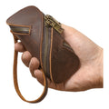 Premium Handmade Leather Key Pouch | Vintage Crazy Horse Leather Key Organizer | EDC Everyday Carry Accessory